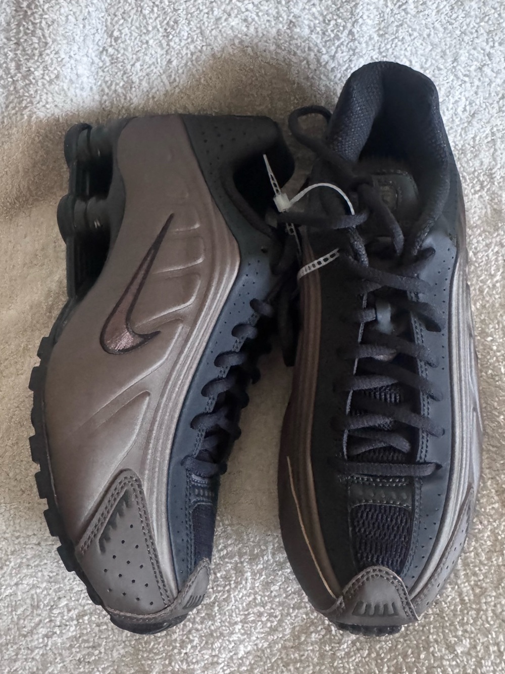 Nike Black and Metallic Grey Women’s Athletic Shoes